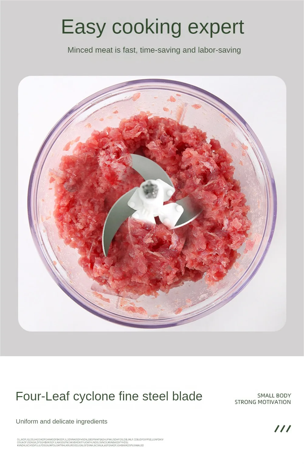 Meat Grinder 2l Powerful Electric Minced Meat Minced Garlic Vegetable Food Processor Meat Slicer Machine For Kitchen Crusher