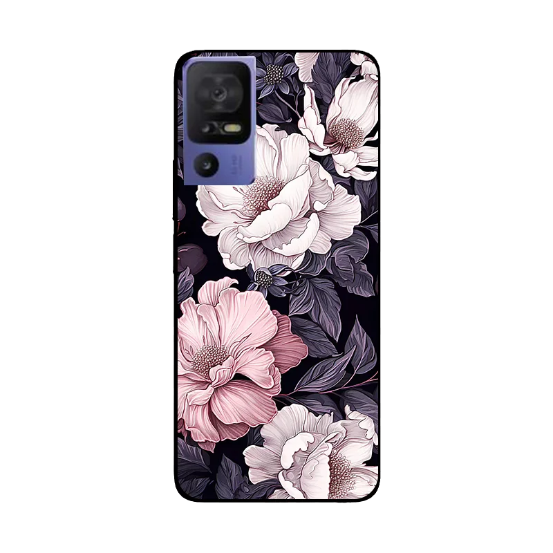Floral Wolf Soft Silicone Shockproof Phone Case