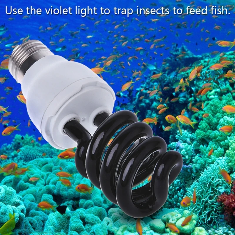 220V 20W E27 Fluorescent Blacklight CFL Light Bulb Replacement UV Light Fly Trap