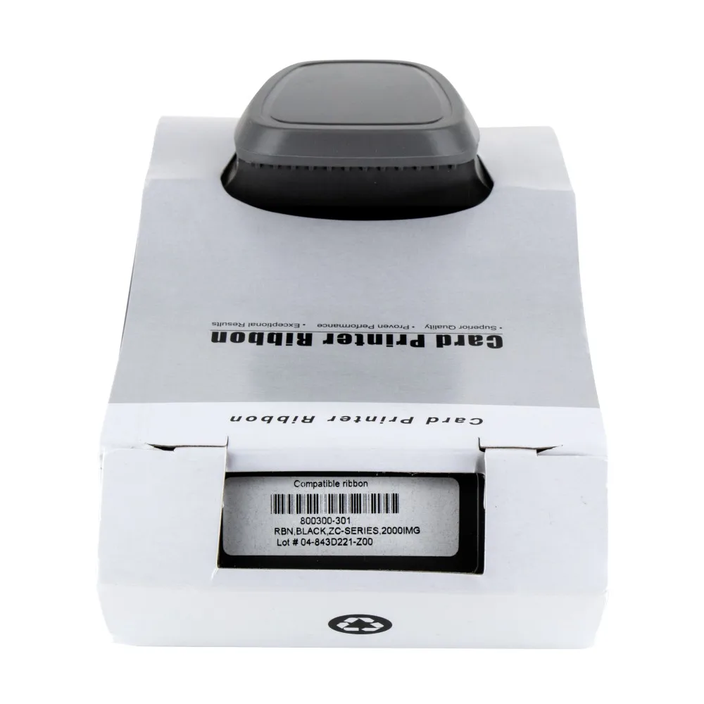Cartucho de Fita Monocromático Preto Compatível da Zebra 800300301 para a Impressora do Cartão Zc100 Zc150 Zc300 Zc350