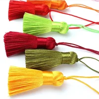 5 pièces/lot 5cm Polyester soie gland frange brosse glands garniture artisanat bijoux à bricoler soi-même résultats décor à la maison couture rideaux accessoires 6