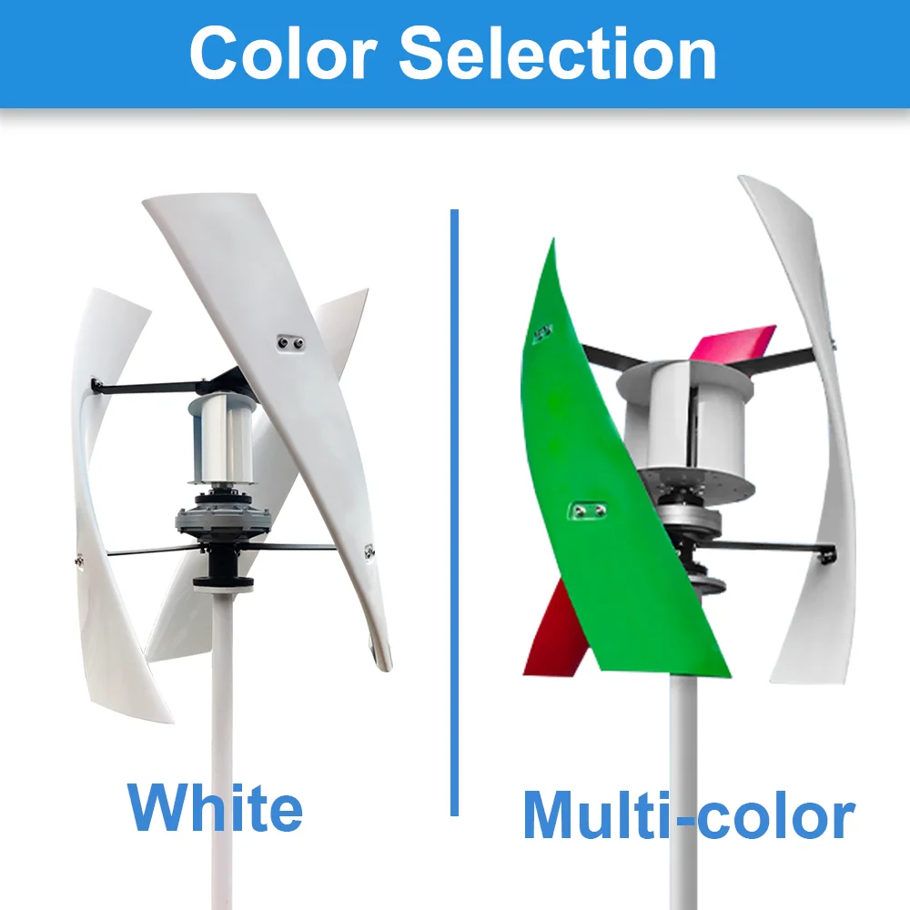 5KW Vertical Axis Wind Turbine Generator 24V 48V Low Noise Low Start Wind Speed Home Appliance For Off Grid System Output 220V