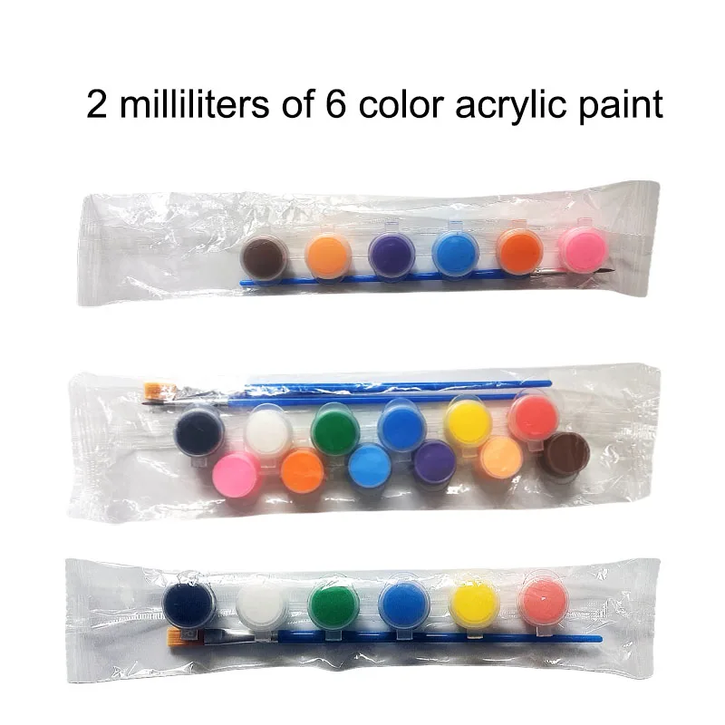 Acrylic Paint Set Acrylic Paint 2 ml 6 color waterproof acrylic paint set art painting DIY graffiti plaster