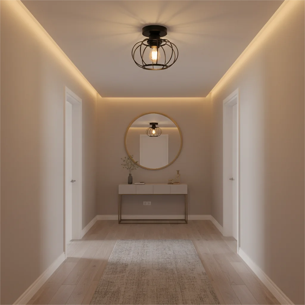 Modern Iron Aisle Ceiling Lights Shade Industrial Nordic Vintage Balcony Kitchen Decor Ceiling Lamp Entrance Lighting Luminaire