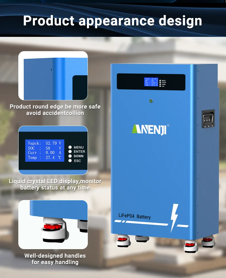 ANENJI 16KWh Lithium-Eisenphosphat 51,2V 300AH A+-Qualität 6000+ Zyklen Solar-Heimenergiespeicher Lithium-Eisenphosphat EU-Lagerbestand – Detail 9