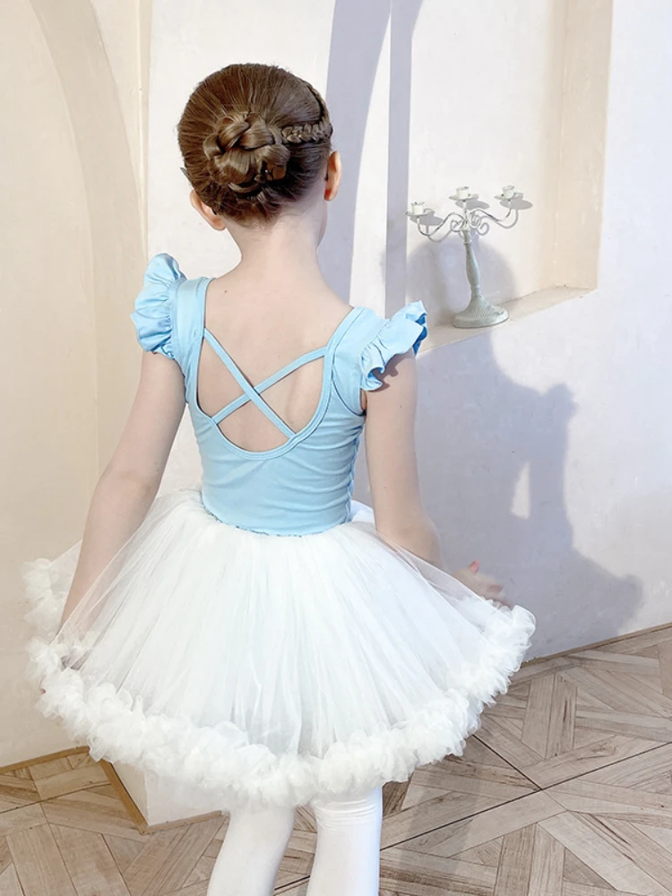 US Girls Ballet Tutu Skirt Gymnastics Leotard Dress Kids Yoga