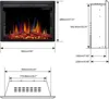 39" Electric Fireplace Insert,Freestanding & Recessed Electric Stove Heater,Touch Screen,Remote Control,750W-1500W with Timer 4