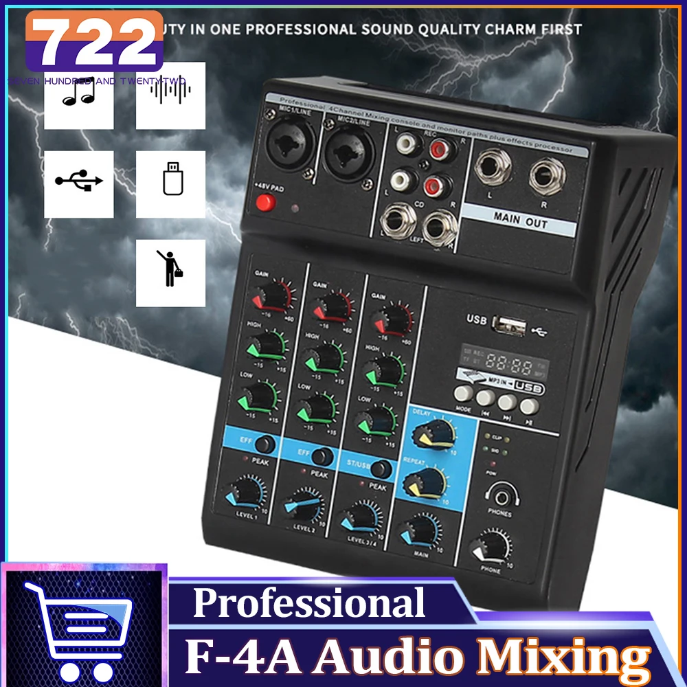 HDProfessionalSomMixingConsoleInterfaceUSBMixerdeudioEntrada