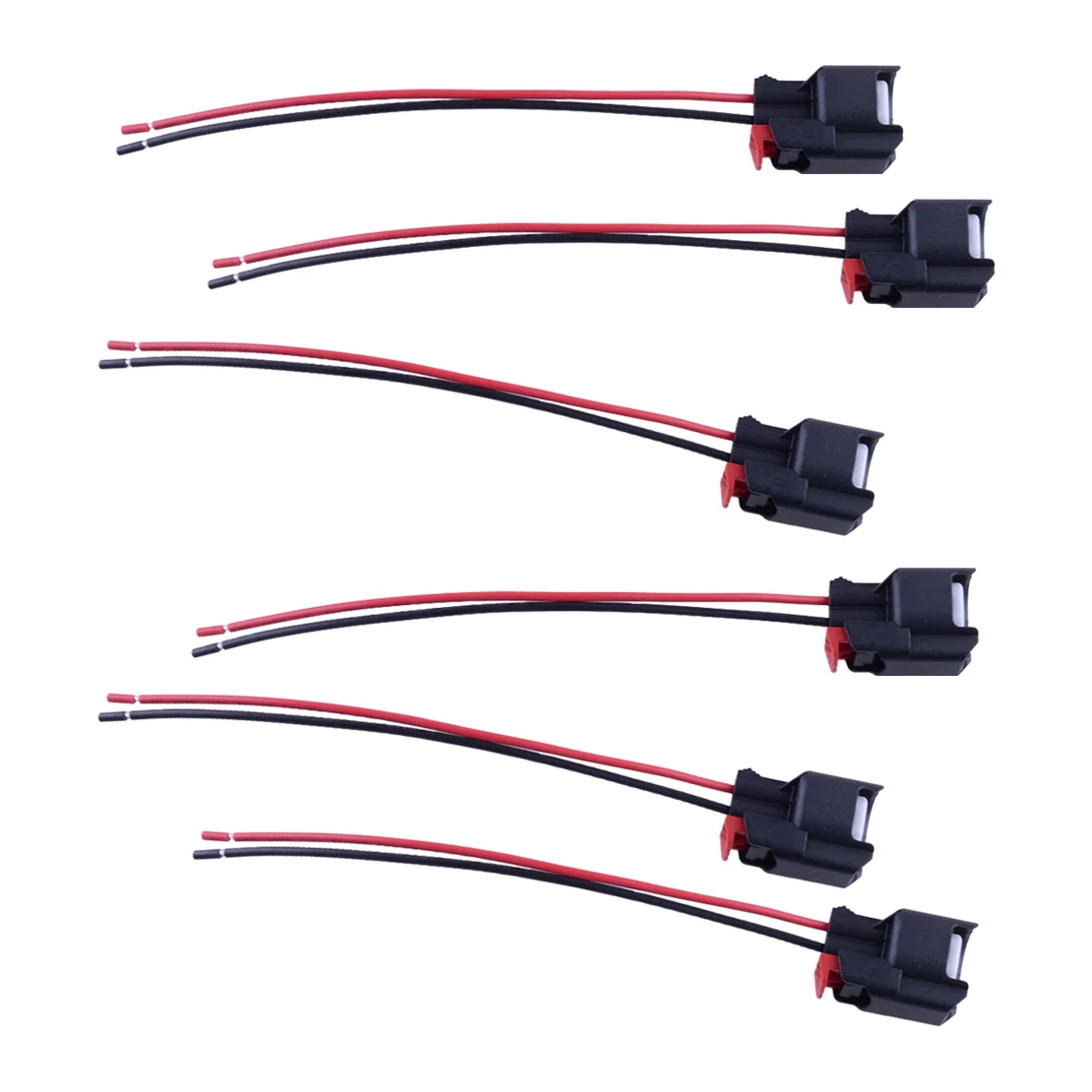 Fuel Injector Connector Wiring Harness Plug 6pcs fit for Jeep Wrangler JK TJ Dodge Dakota Ram 1500 2500 Chrysler 300 5183448AA injector repair kits