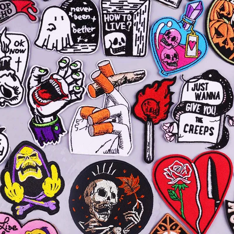 Patches Clothes Skull Patches Clothing Punk Patches Punk Clothes