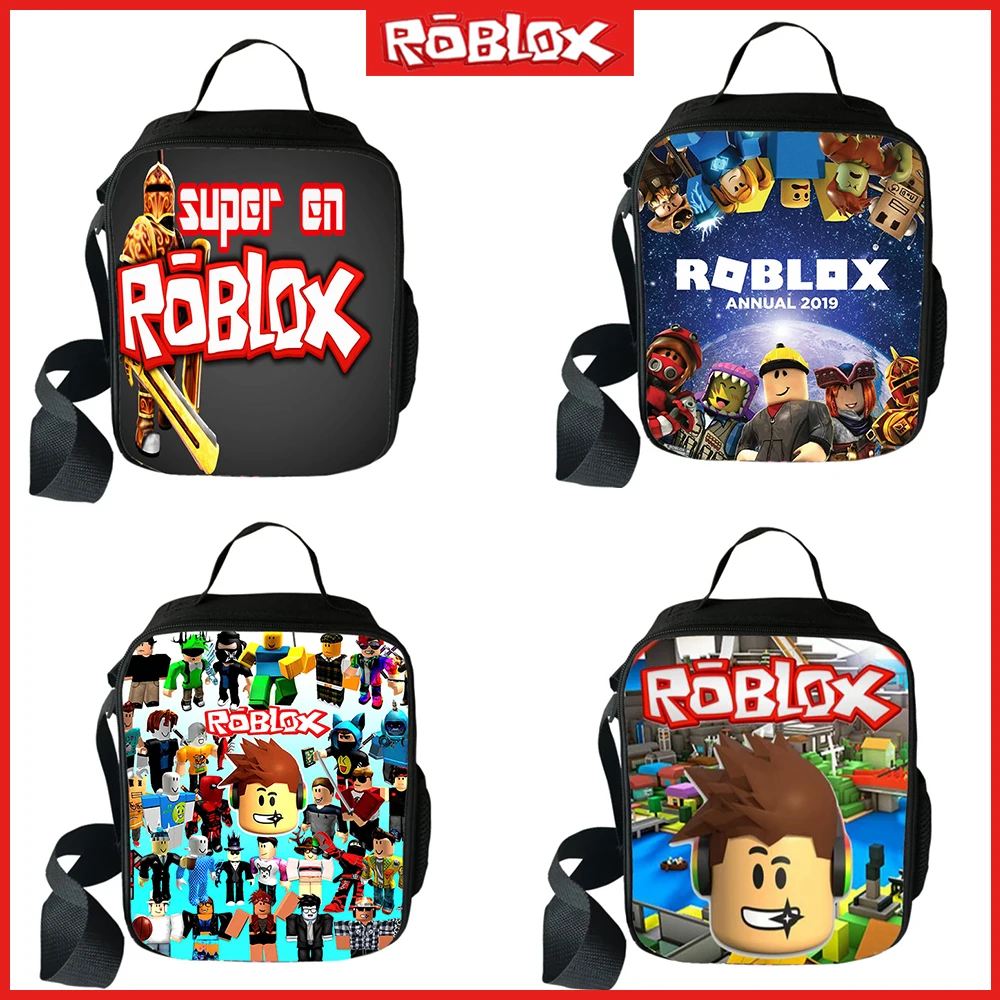 

Теплоизолированная сумка для обеда Roblox, удобная сумка для пикника, мультяшный принт, современное простое студенческое общежитие, фотоподарок на день рождения