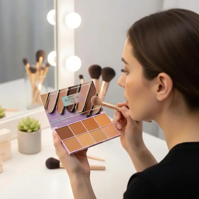 Correcteur mat doux dégradé - Correcteur crème haute couvrance pour les cernes, les rougeurs et les imperfections - Utilisation comme base de maquillage 1