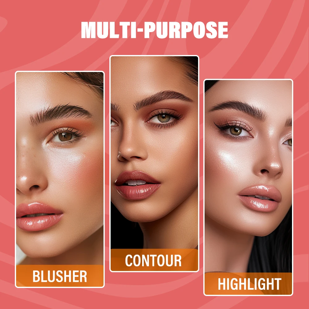 Rich Matte Bronzer Palette for Dark Complexions - Natural Contour and Highlight