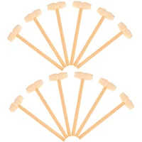 12 Pcs Baby Boy Toys Mini Mallet Wood Hammer Chocolate Funny Gavel Bamboo Toddler 1