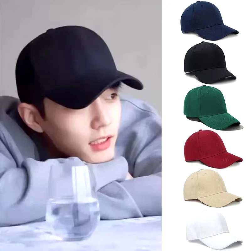Unisex Baseball Cap Plain Curved Sun Visor Outdoor Dustproof Solid Color Fashion Adjustable Leisure
