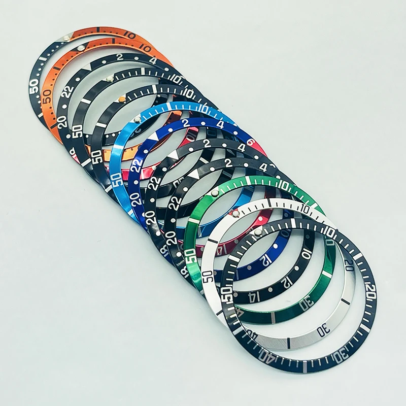 Curved Aluminum Watch Bezel Insert for Diving Watch Cases - 36.5mm