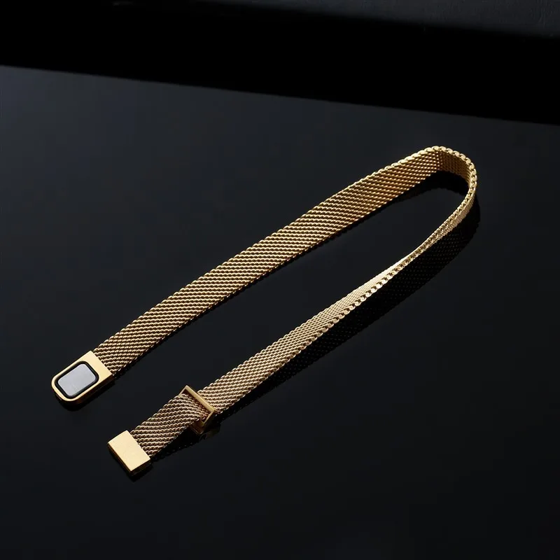 Elegant Quick Release Milanese Loop Stainless Steel Watch Strap with Adjustment Tool