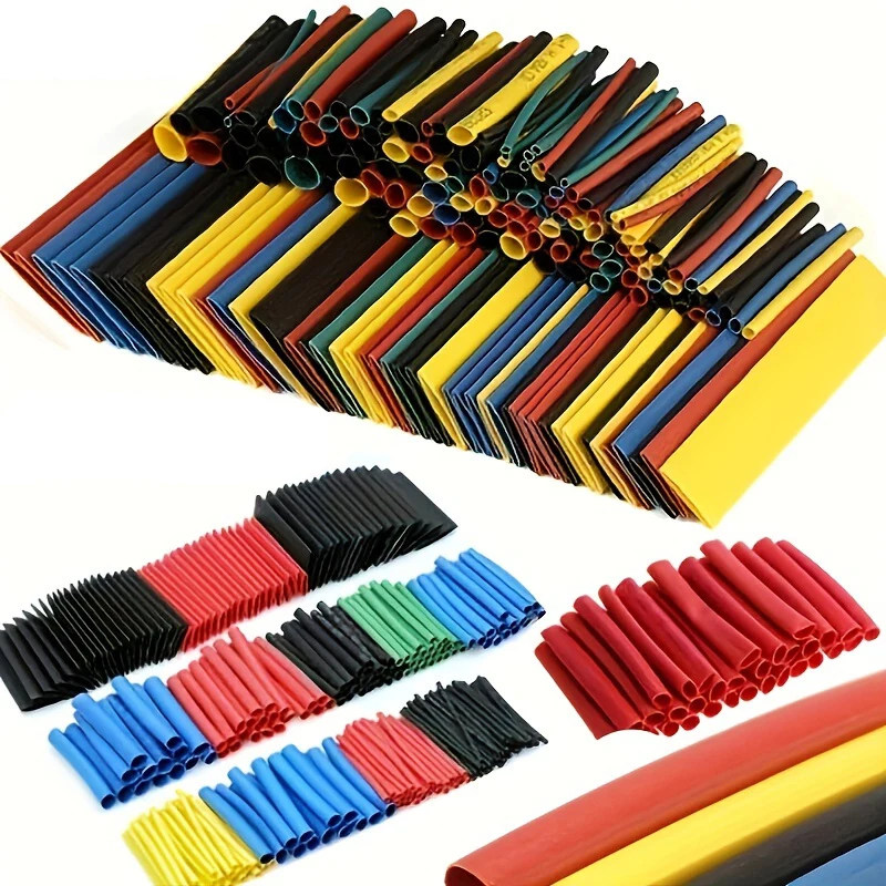 Heat Shrink Tubing Kit 127/164 Pcs Marine Grade Heat Shrink Wrap 2:1 Ratio Adhesive Lined Industrial Tube heat shrink tubing