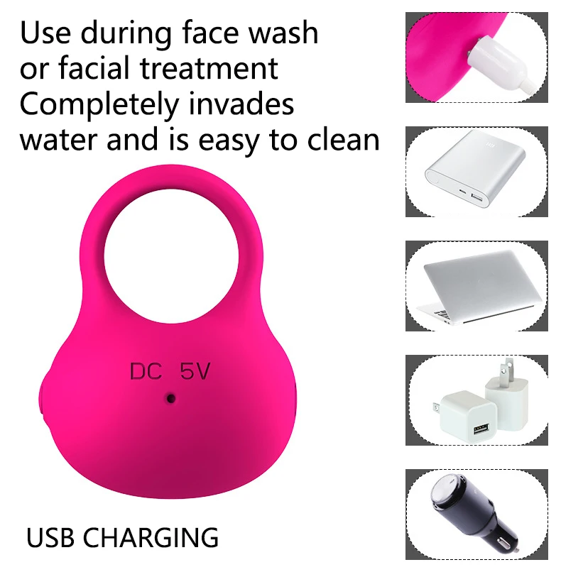 Pocket Mini Ring Face and Eye Massager Portable USB Charging Waterproof Face Eyes Relieve Fatigue Facial Skin Care Tools eye massager
