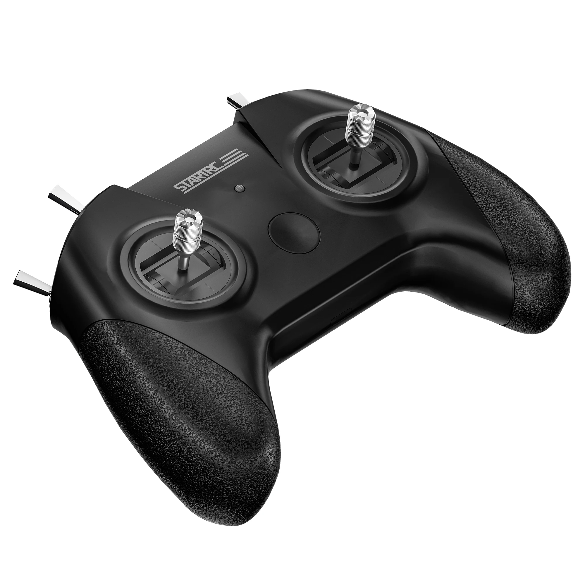 Manette Simulateur Drone FPV S8 connectée à un PC, prête pour une simulation de vol immersive