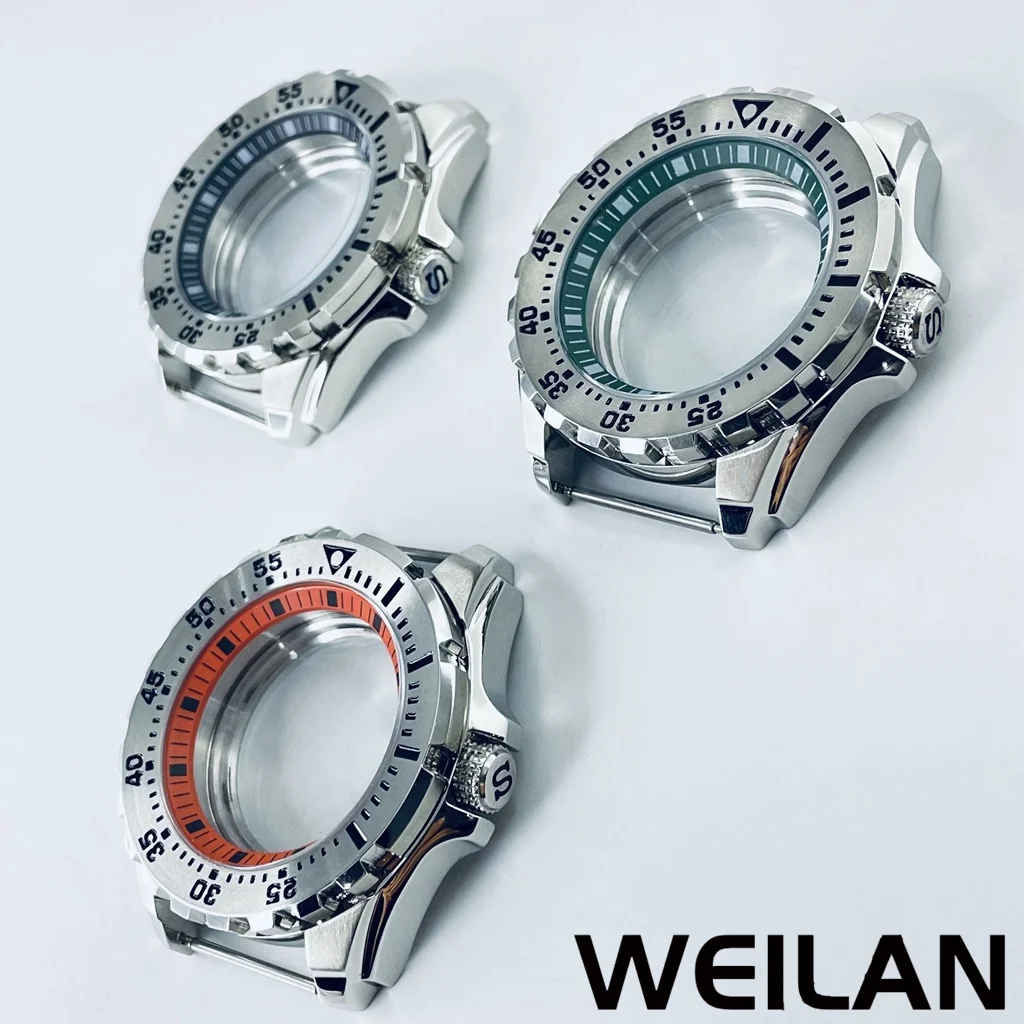Stainless Steel Watch Case with Multicolor Chapter Ring, 44mm