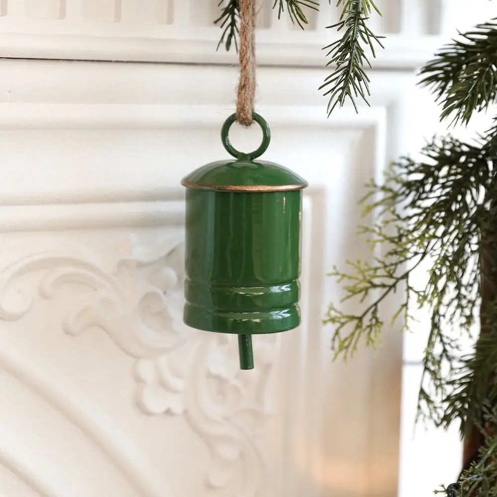 Gifts Creative Christmas Bell Pendant Exquisite Crisp Sound Christams Cow Bells Antique Handmade Retro Windbell Home Door Decor