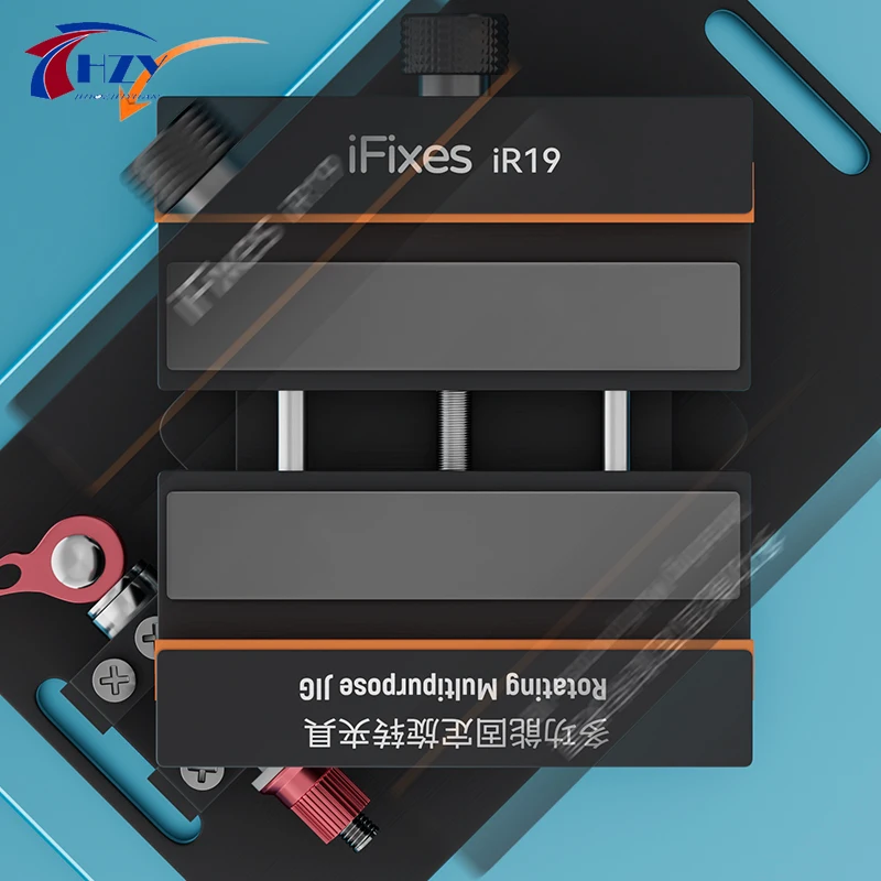 Relife RL-601S/iFixes iR19 2-in-1 미끄럼 방지 360 °   iPhone 용 회전 고정 장치 클램프 홀더 뒷면 커버 유리 수리 제거