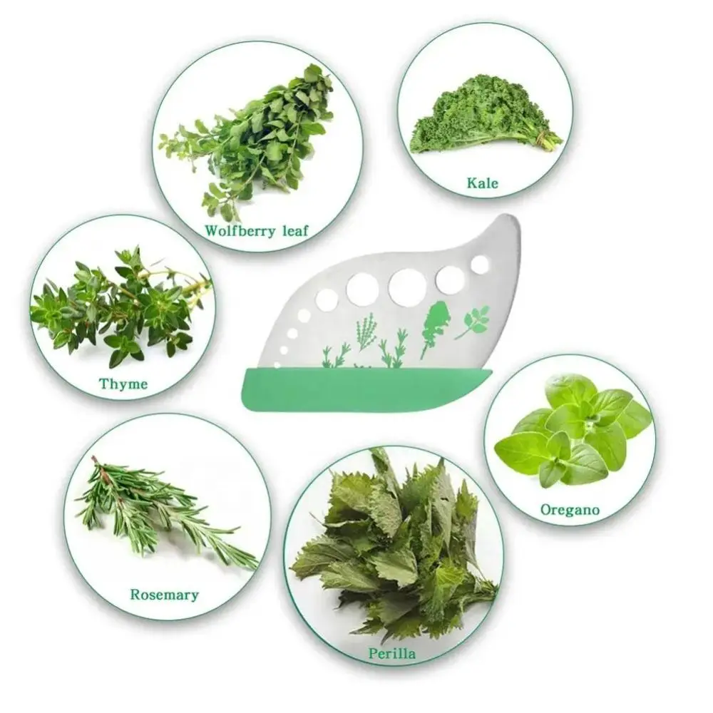 Multifunctional 9 Holes Herb Stripper Herb Vegetable Tool Cooking Kitchen Tools Cutter Stainless steel