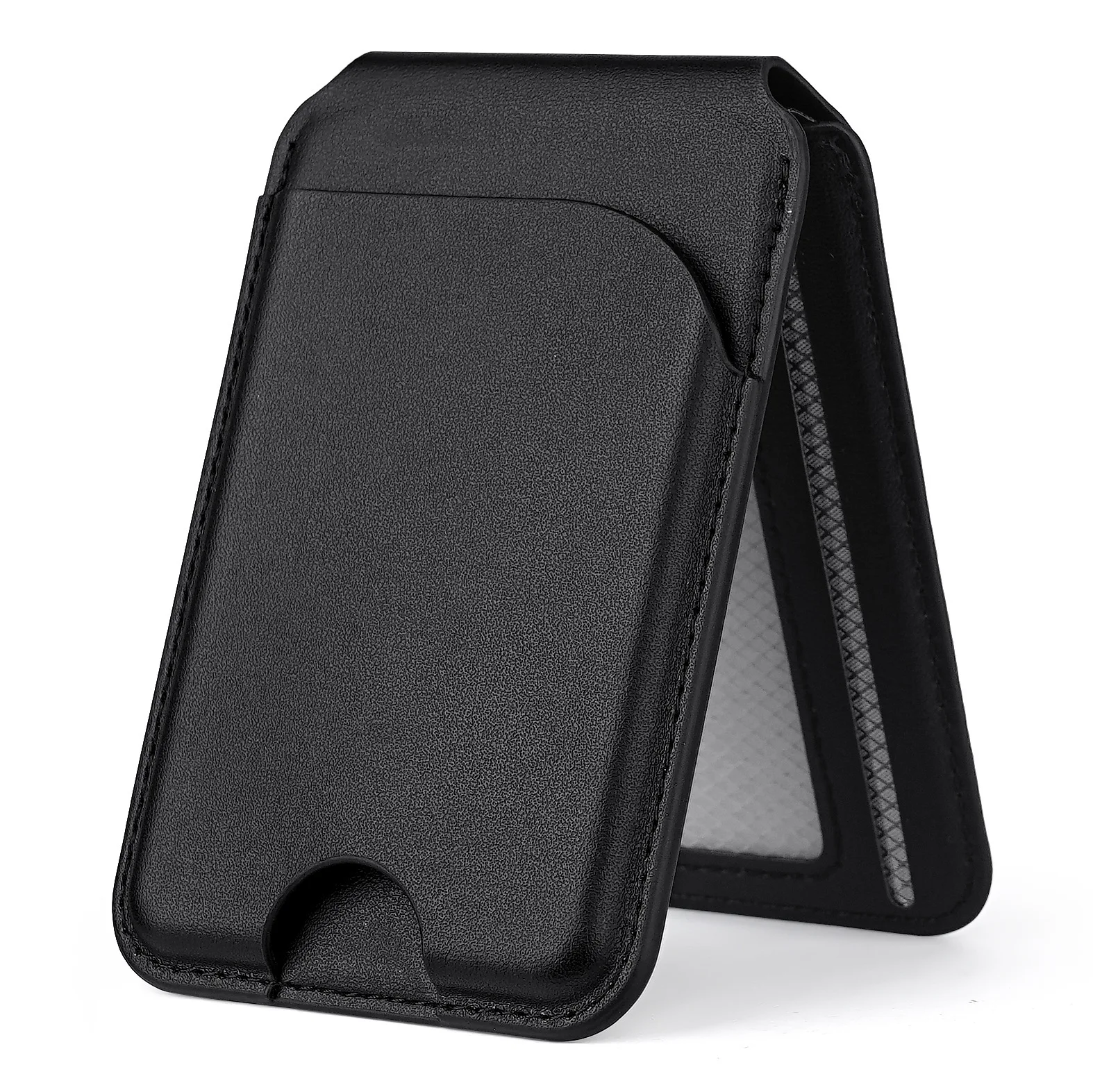 Magnetic Leather Wallet Phone Case with Kickstand and Card Holder