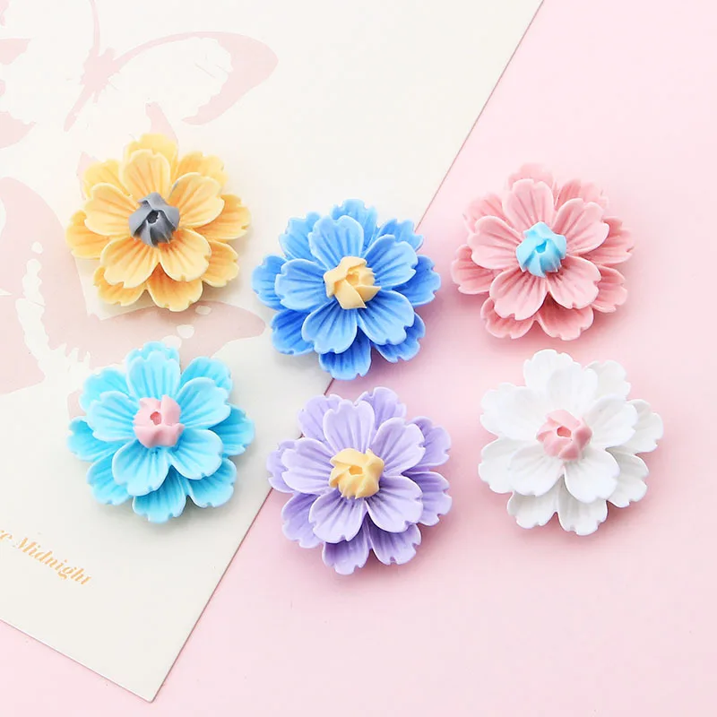 Cute flowers Flat Back Resin Cabochons Scrapbooking DIY Jewelry Craft Decoration Accessories 10pcs -L99 5