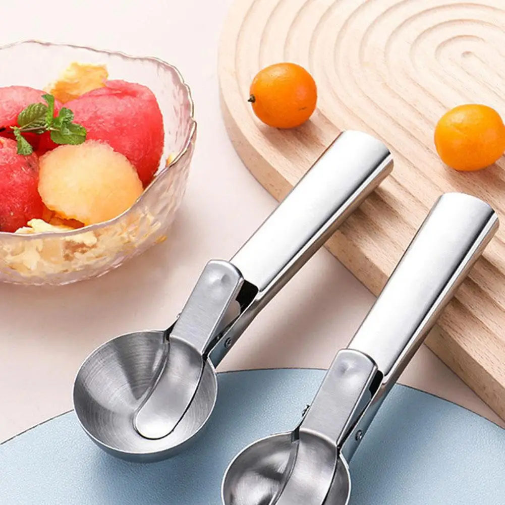 3Pcs Ice Cream Scoop Cookie Scoop Set Baking Steel Ice Cream Scooper Portion Scoop Dishers Scoops Cupcake