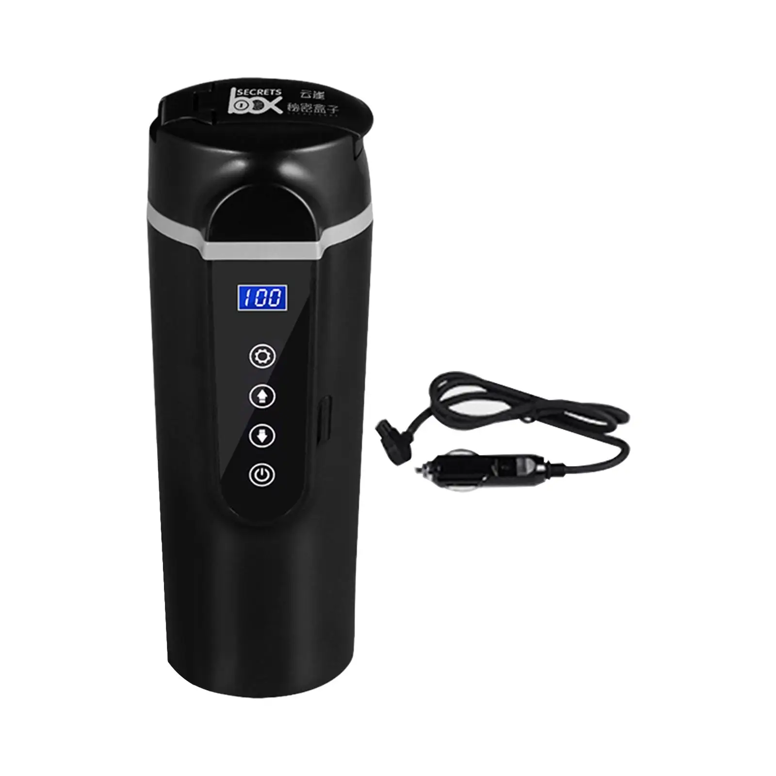 

Electric Tea Kettle Travel Coffee Mugs Warmer for Airplane Camping Auto Car