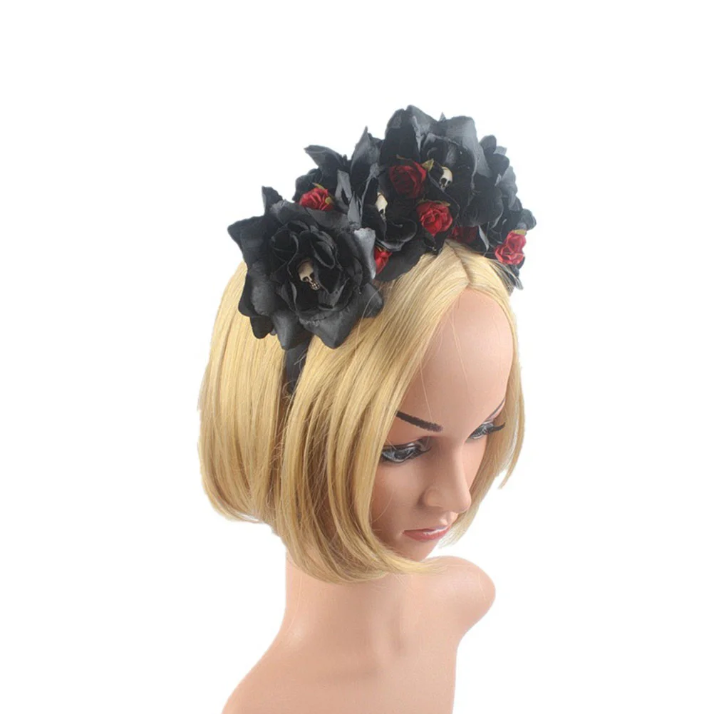 

Украшения для волос на Хэллоуин, аксессуары для волос, цветочный головной убор, розовая ткань, Мексиканский цветочный узор мисс