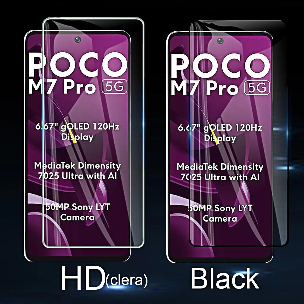 Premium Tempered Glass Screen Protectors - 4 Pack, Full Coverage Film