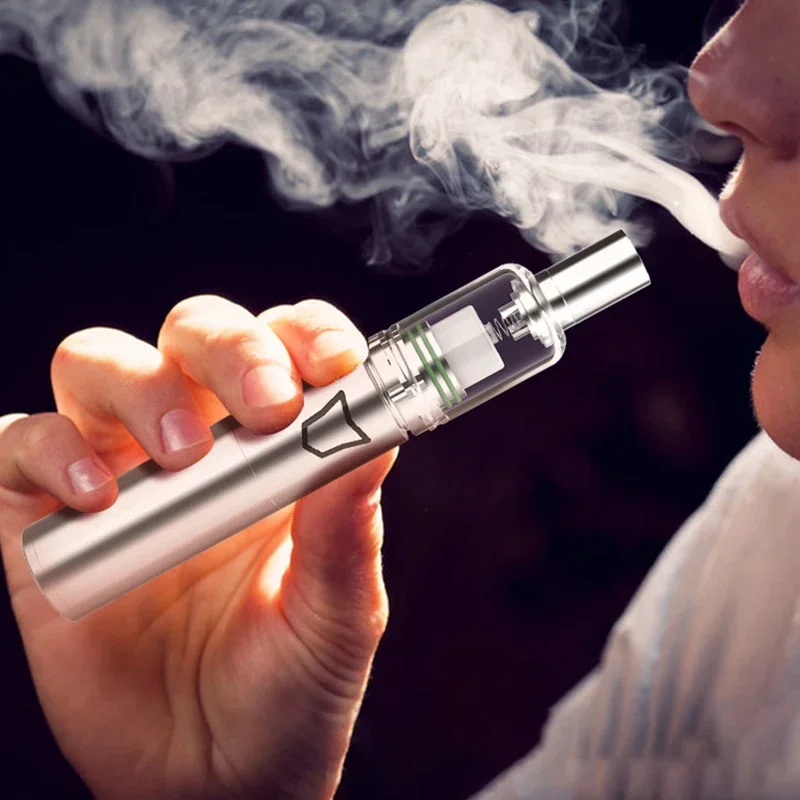E Cigarette Longmada 100w Stick Trunk Preheat Battery with Mr Bald II Atomizer Dry Herb Vaporizer Pen Flat Ceramic Coil Tanks