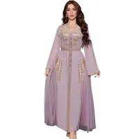 Luxury Abaya Diamonds Muslim Elegant Women Dresses Caftan Moroccan Dubai Kaftan Gown Evening Party Eid Mubarak Jalabiya Vestidos 3