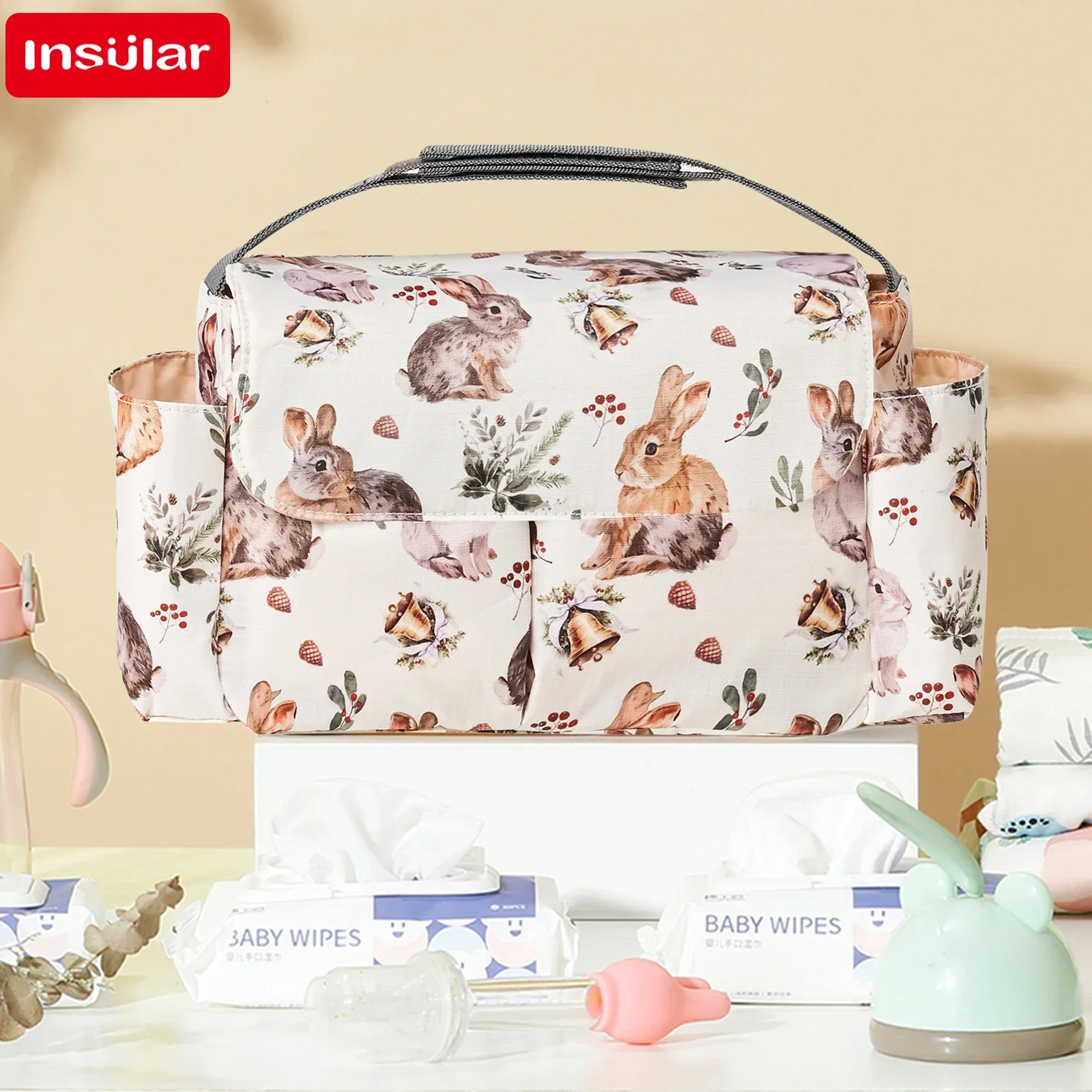 Diaper Bag Cartoon Baby Stroller Organizer Waterproof Buggy Pram Cart Basket Hook Accessories