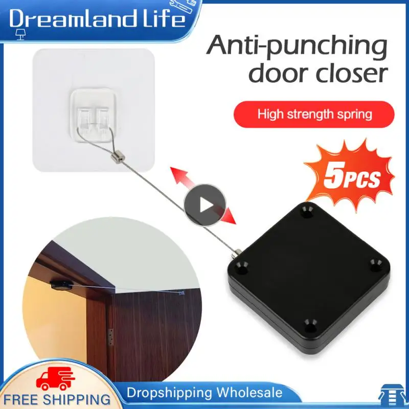 Automatic Sensor Door Closer Punch-free Adjustable Surface Door Stopper Automatically Close Bracket Closer Home Improvement door stopper door closer