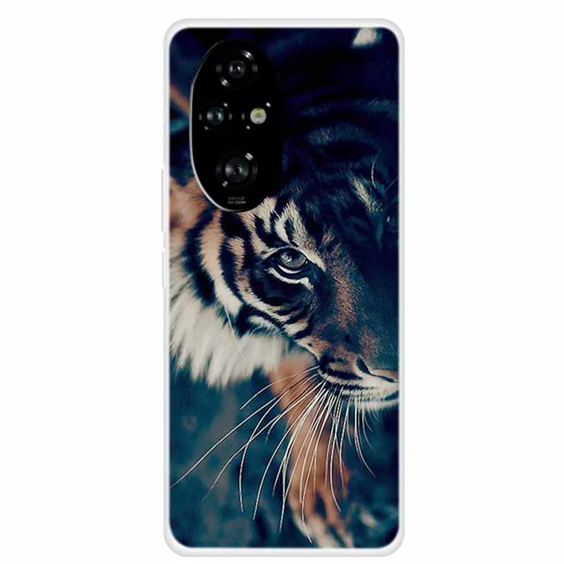 Clear Soft Silicone TPU Phone Back Cover with Animal Pattern Design