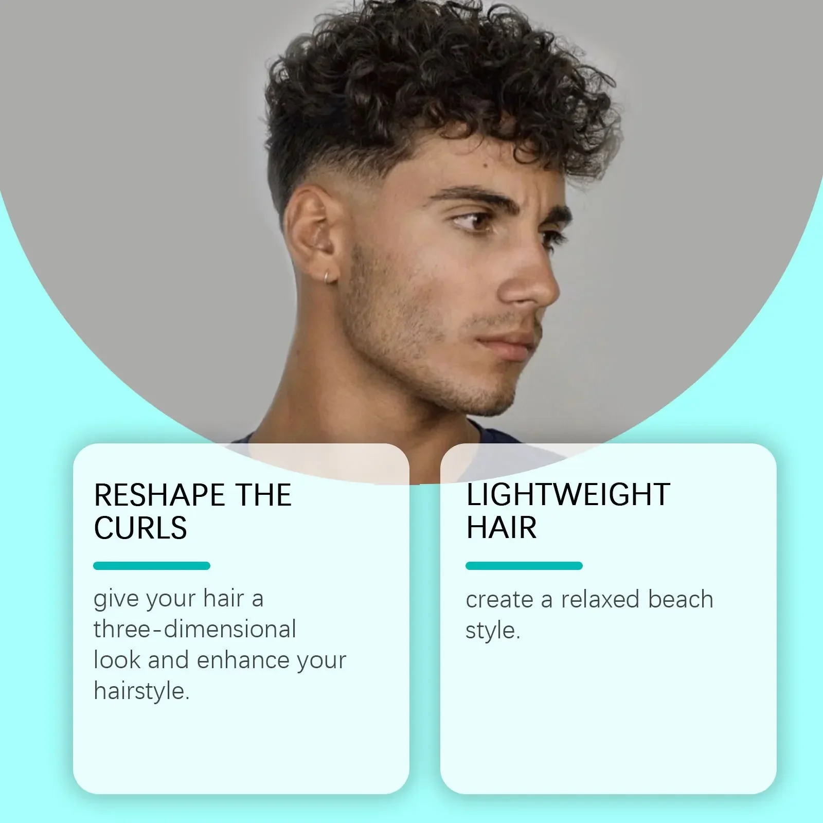 Sea Salt Curl Spray Long-lasting Setting Elastin Curl Spray for Lazy People Refreshing Hair Enhance Hair Elasticity