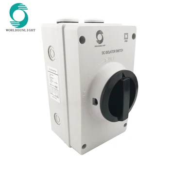 WSISO-32 IP66 Worldsunlight outdoor 1000V 32A 63A 100A 4P SOLAR PV DC sezionatore sezionatore interruttore