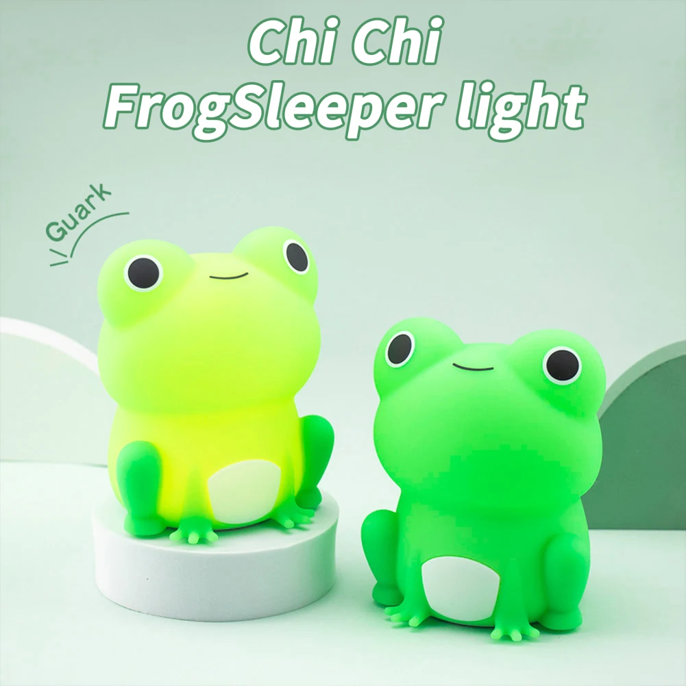 

Silicone Frog Lamp Frog Soft Silicone Sleeping Night Light Dimmable Timer Nursery Lamp Gifts For Boys Girls