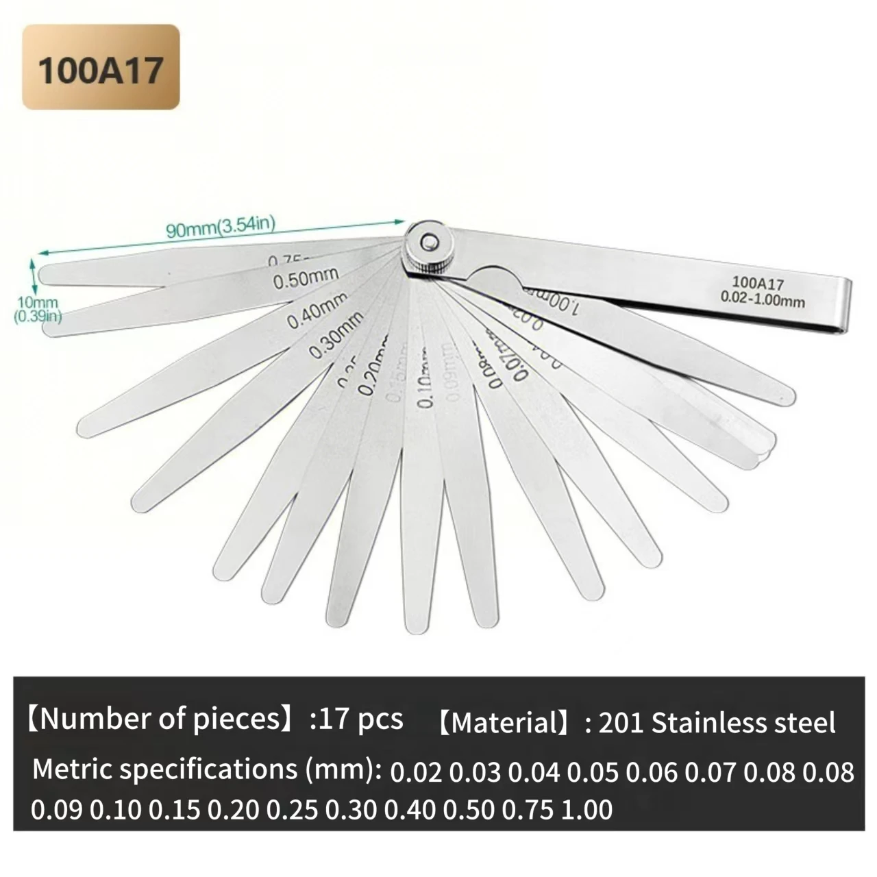 Metric Shim Set - Precision 17-Piece Gauge for Engine Valve Adjustment and Die Production