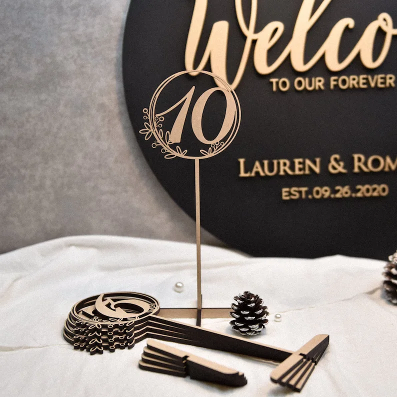 Table Numbers Hexagon Wedding Table Numbers