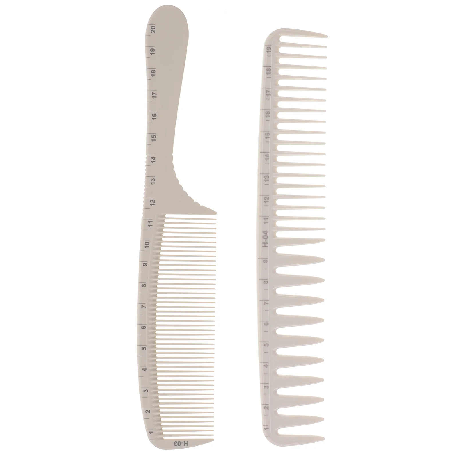 

2pcs Haircut Combs with Scale Hairdressing Combs Styling Tools Fine Wide Teeth Barber Combs