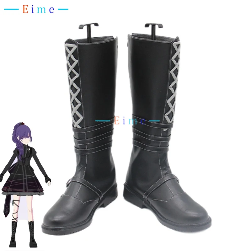 

PJSK Asahina Mafuyu Cosplay Shoes Halloween Carnival Boots PU Shoes Game Project Sekai Cosplay Props Custom Made