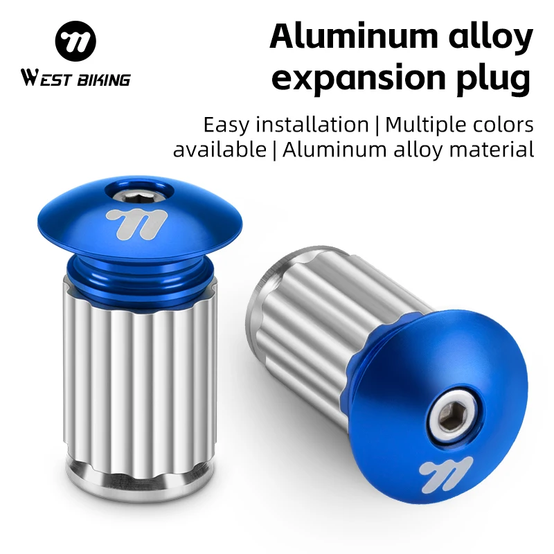 Bike Handlebar End Plugs Aluminum Alloy MTB Road Bicycle Handlebar End Cap Multi-color Cover Bike Accessories 1 Pair