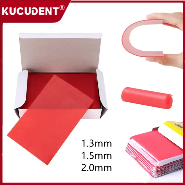 Dental Lab Base Plate Red Wax Sheets Soft & Hard Dentistry Modeling Wax Auxiliary Material Denture Utility Bite Casting Filling