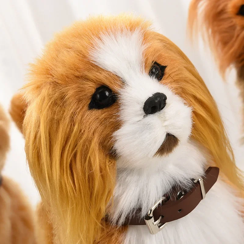 جديد محاكاة الكهربائية كلب التحكم الصوتي المشي Nodding الموسيقى اللمس روبوت الحيوان أفخم الحيوانات الأليفة لعبة أطفال هدية