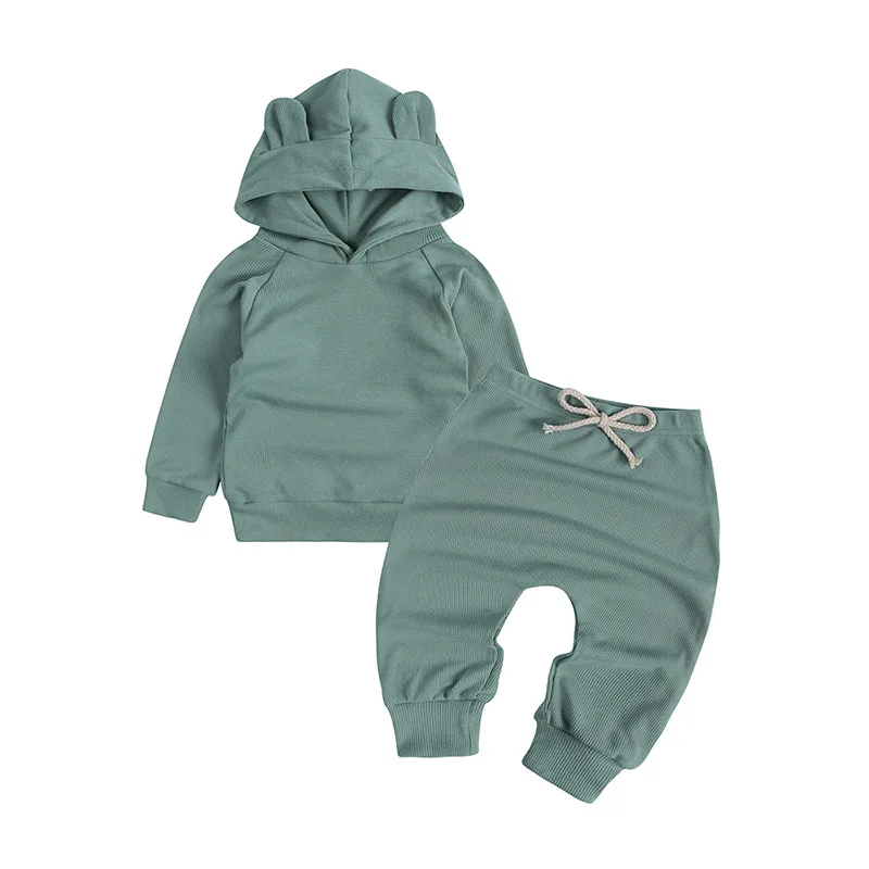 Baby Clothing Set for boy Yg, 2022 New Baby Suits Toddler Newborn Boys Baby Girls Clothes Hooded Sweater + Pants 2 Piece Sets 0-3 Years Old Children's Sui Baby Clothing Set cheap Baby Clothing Set